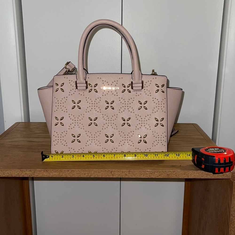 Creamy light pink Michael Kors purse 14”X8”